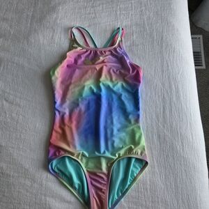 Nike Girls' Rainbow Ombre One-Piece Swimsuit
